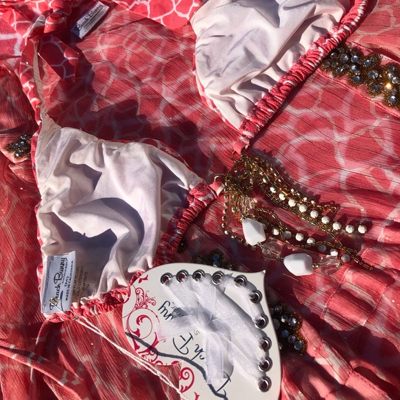 NWT beach bunny bikini ๐ giraffe ๐ฆ glitter in the air size M set - Picture 12 of 16